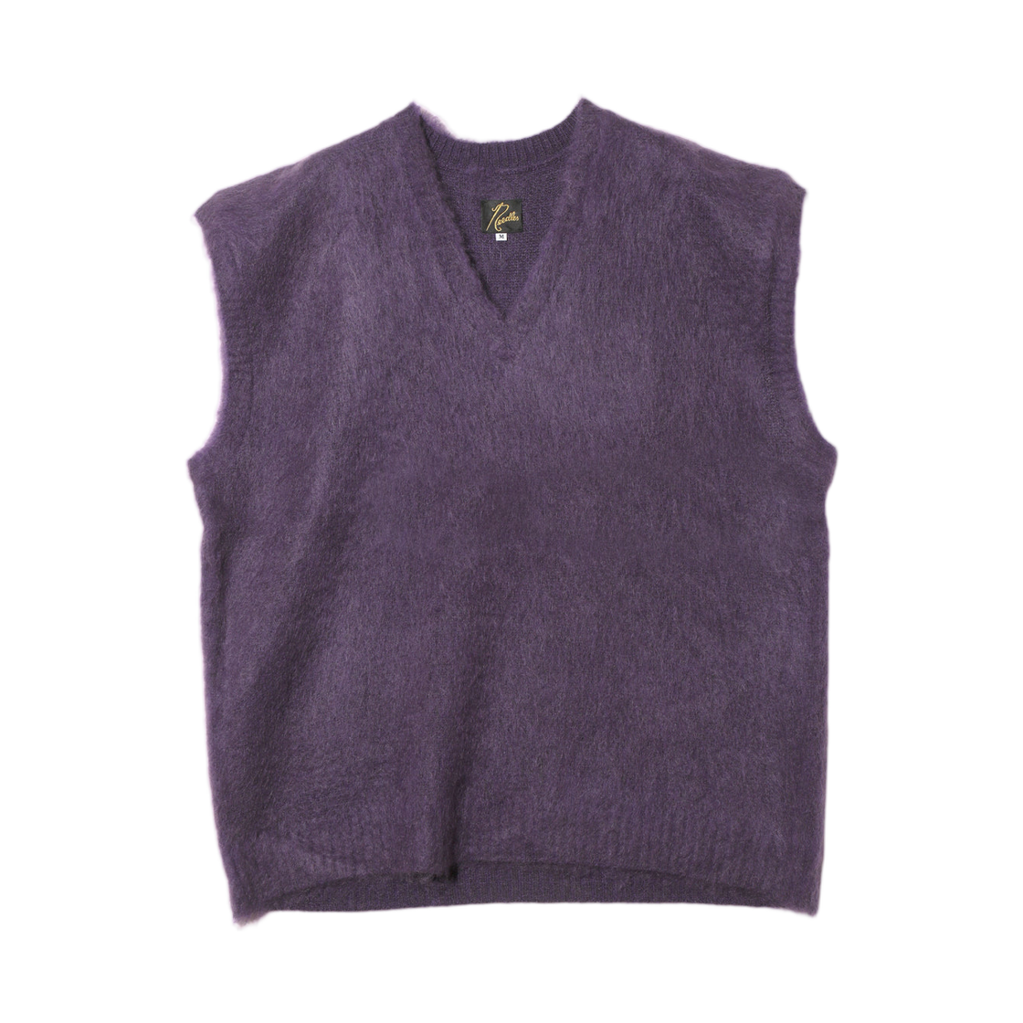 RW359B Needles Mohair Knit Vest Solid Purple