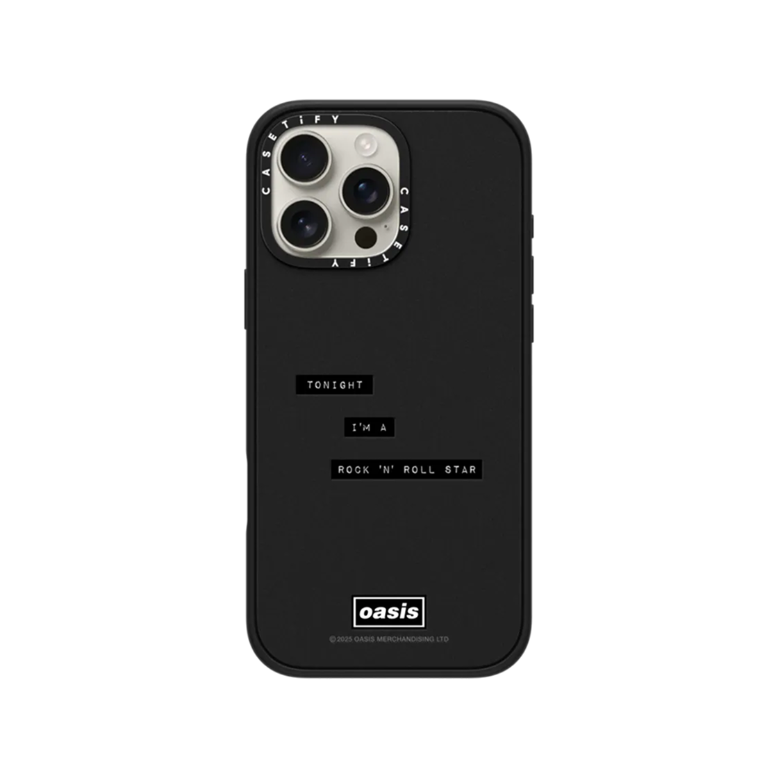 케이스티파이 x 오아시스 락 N' 롤 스타 리릭 맥세이프 임팩트 케이스 매트 블랙(Casetify x Oasis Rock 'N' Roll Star Lyric Magsafe Impact Case Matte Black) - 4
