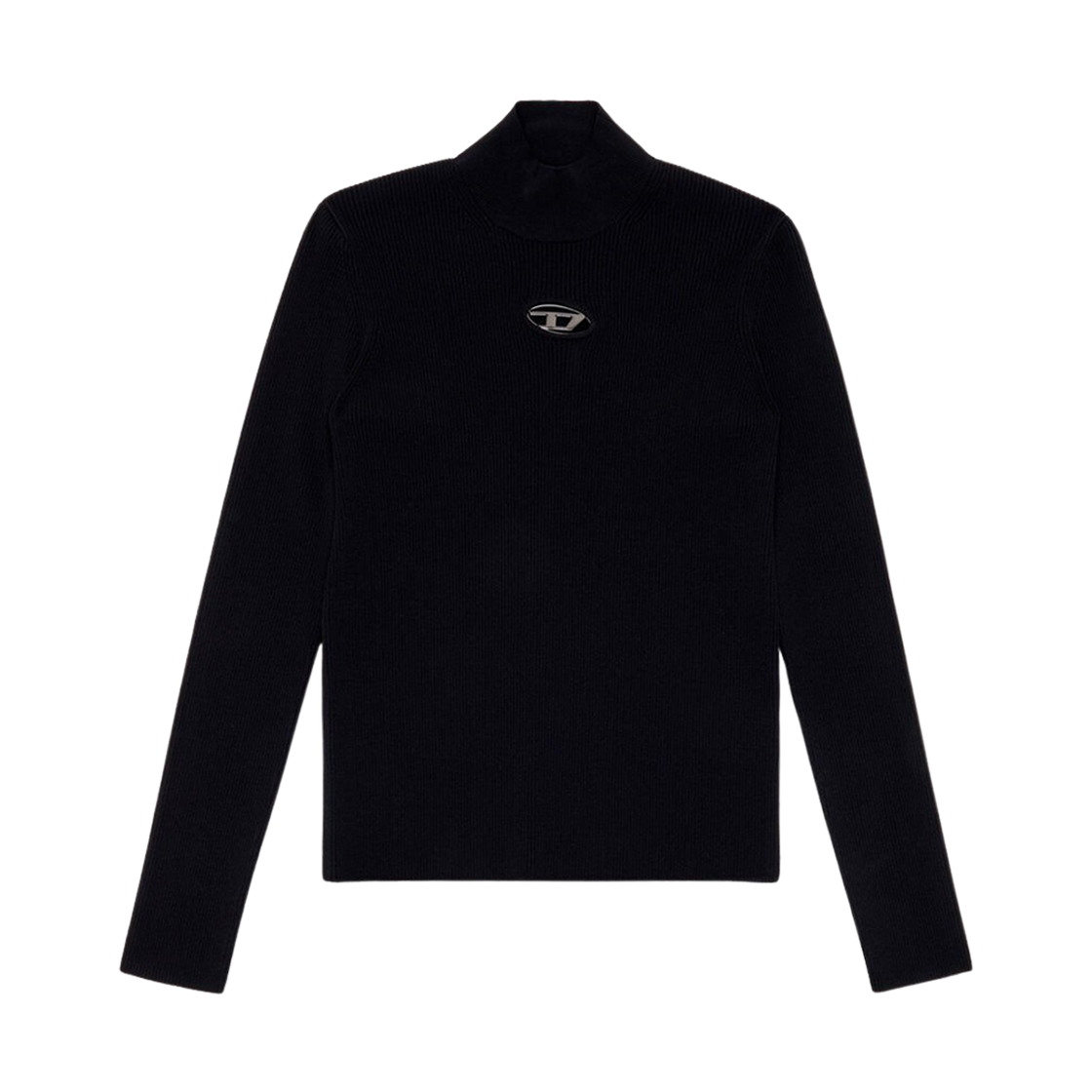 디젤 K-자카리 오발 D 모크넥 점퍼 블랙(Diesel K-Zackary Oval D Mock-Neck Jumper Black) - 1