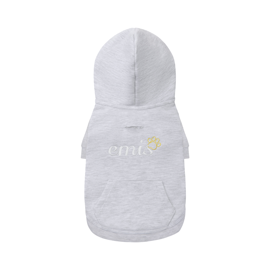 이미스 펫 레터링 로고 집업 후드 멜란지 그레이(Emis Pet Lettering Logo Zip Up Hoodie Melange Gray)