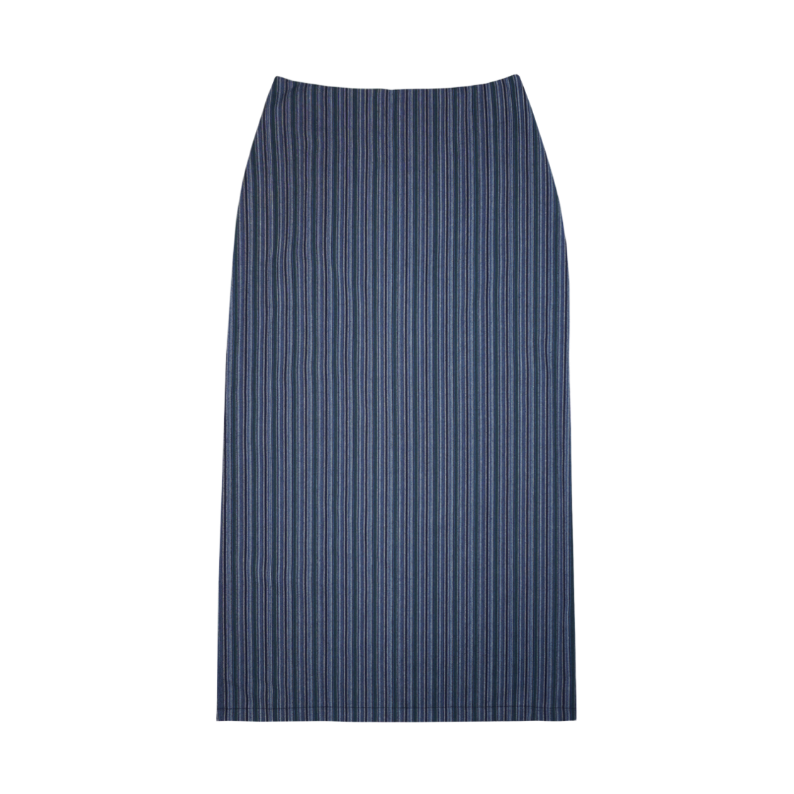 BTSKMXNV01 THIRSTY CLUB Multi Stripe Maxi Skirt -Navy