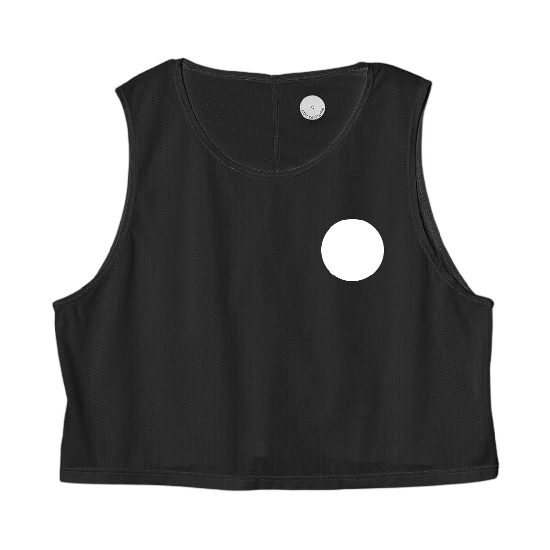 220-005 (W) Participation Crop Singlet Black