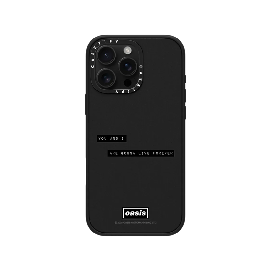 케이스티파이 x 오아시스 리브 포에버 리릭 맥세이프 임팩트 케이스 매트 블랙(Casetify x Oasis Live Forever Lyric Magsafe Impact Case Matte Black) - 3