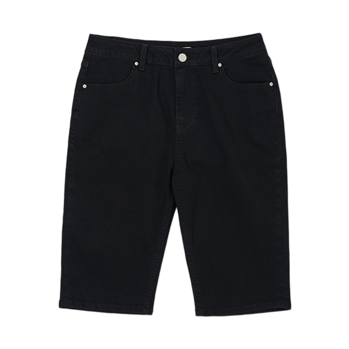 (W) 플랙 카프리 데님 팬츠 M44 블랙((W) PLAC Capri Denim Pants M44 Black)