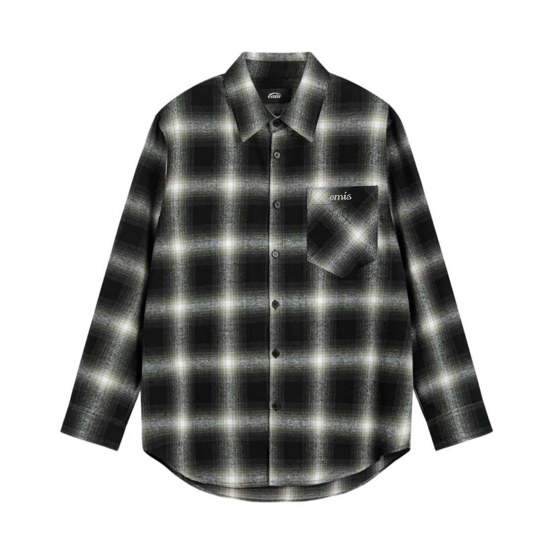 이미스 Flanel 체크 셔츠 블랙(Emis Flanel Check Shirt Black) - 1
