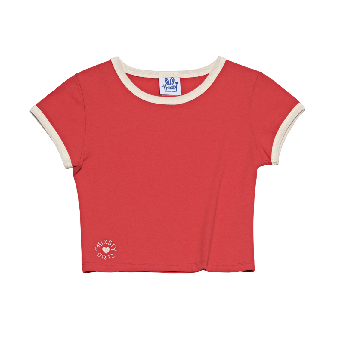 떨스티클럽 베이직 링거 티셔츠 - 레드(THIRSTY CLUB Basic Ringer T Shirt - Red)