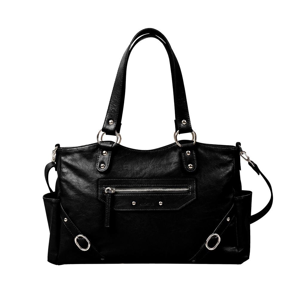 아노에틱 스터드 링 백 블랙(Anoetic Stud Ring Bag Black)