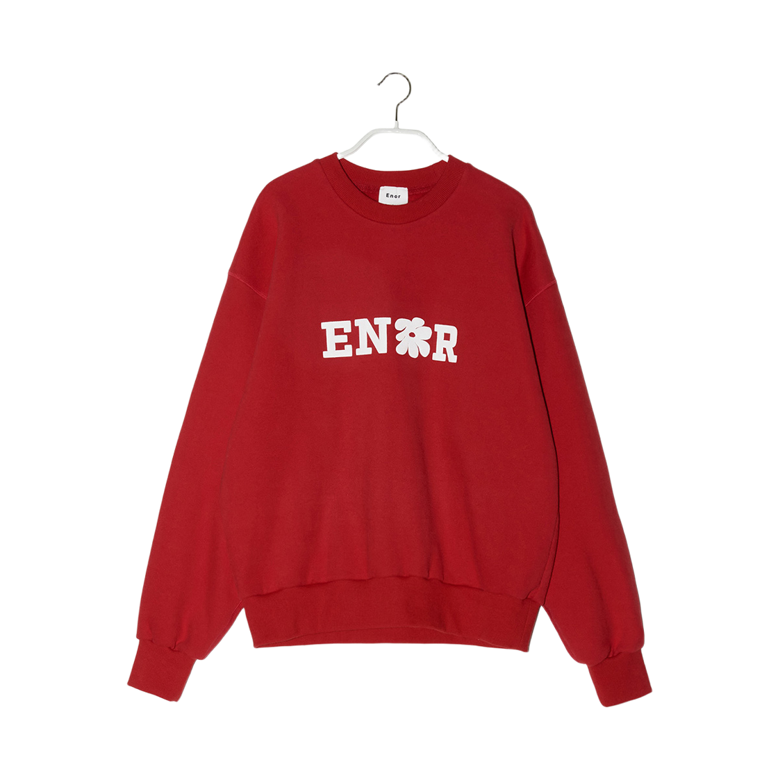 엔오르 [코어] 우먼 엔오르 플라워 스웻셔츠 레드(Enor [Core] Women Enor Flower Sweatshirt Red)