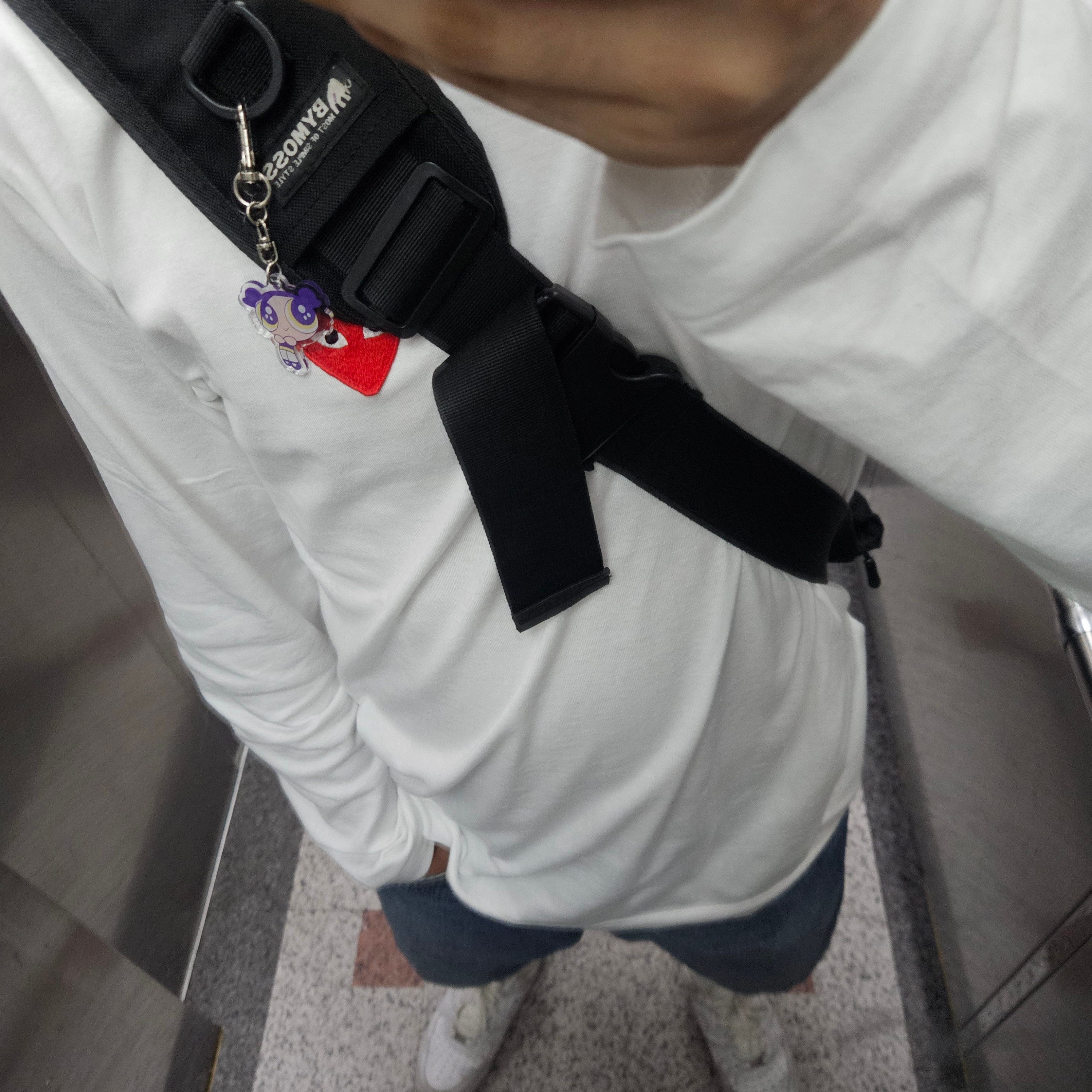 Play Comme des Garcons LS T-Shirt White 착용 스타일