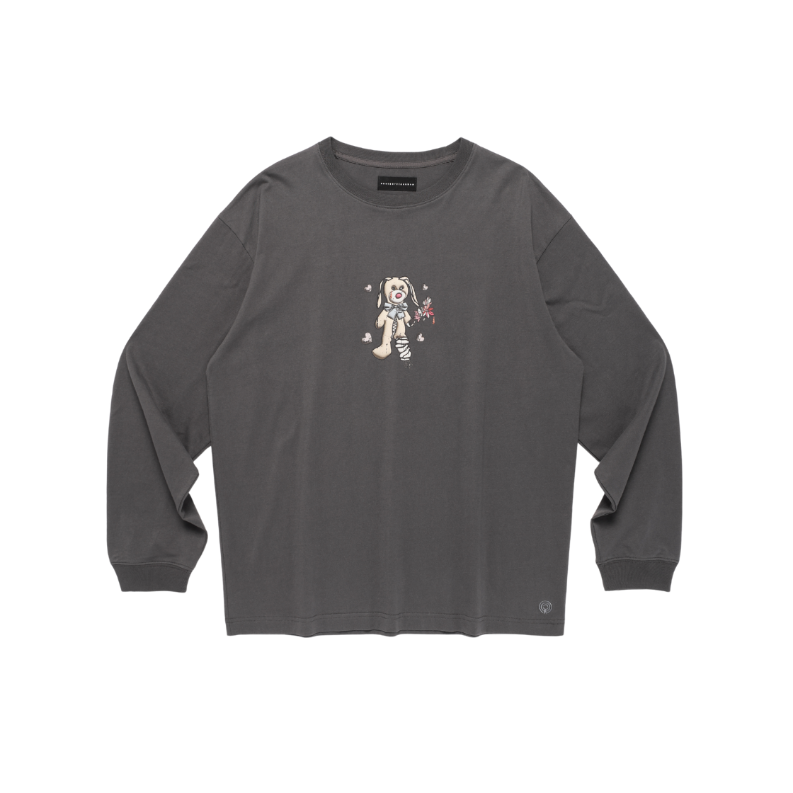 HEQFCTL304CHA eastserviceshop Cute Friend Long Sleeve Dyed Chacoal