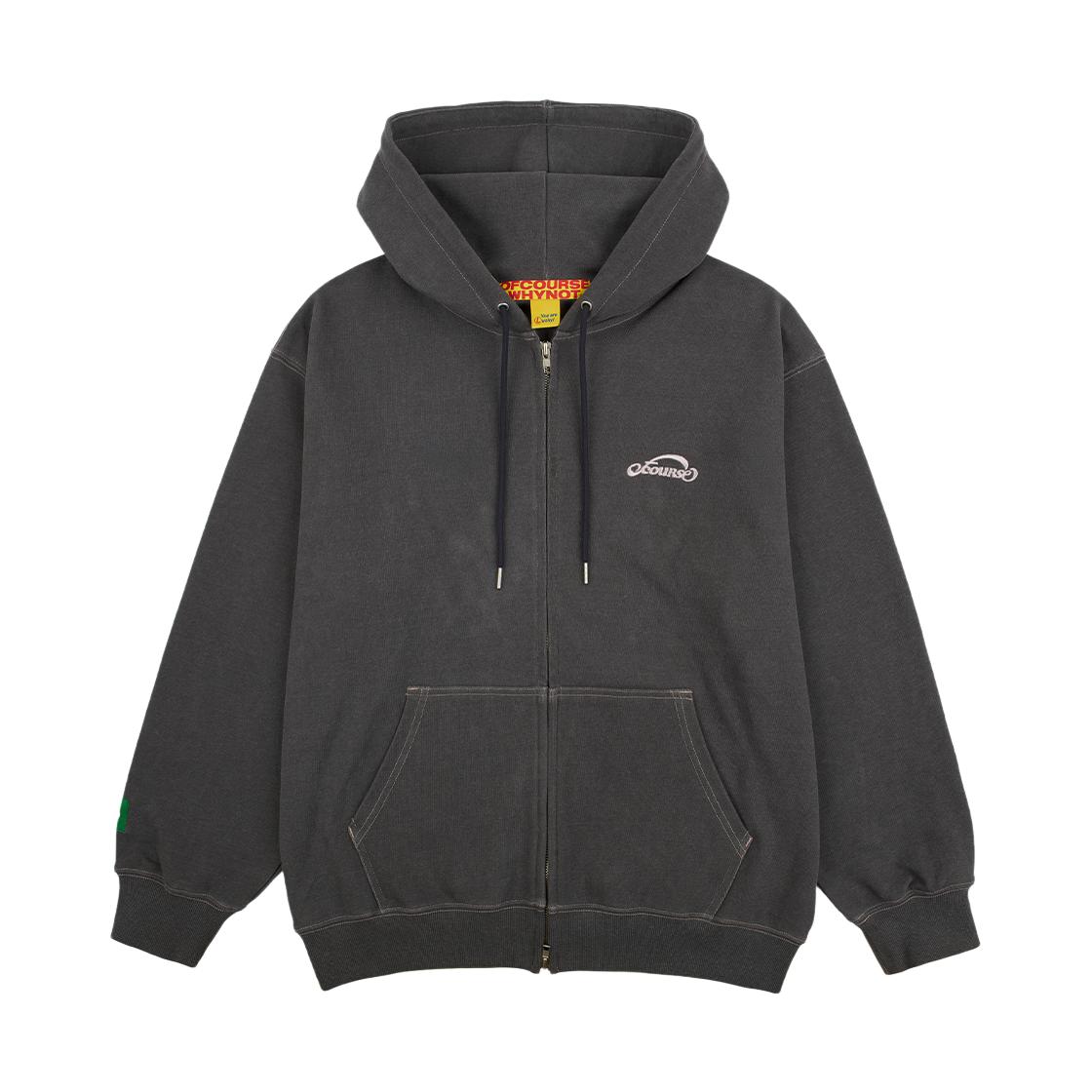 오브콜스와이낫 하아트펠트 피그먼트 후디 집업_브라운(ofcoursewhynot Heartfelt Pg Hoody Zip_Brown)