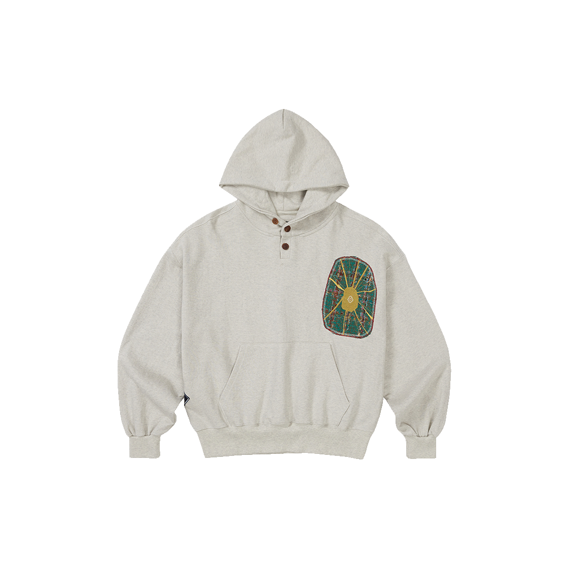 카락터 보일링 패치드 후디 오트밀(Karactor Boiling Patched Hoodie Oatmeal)