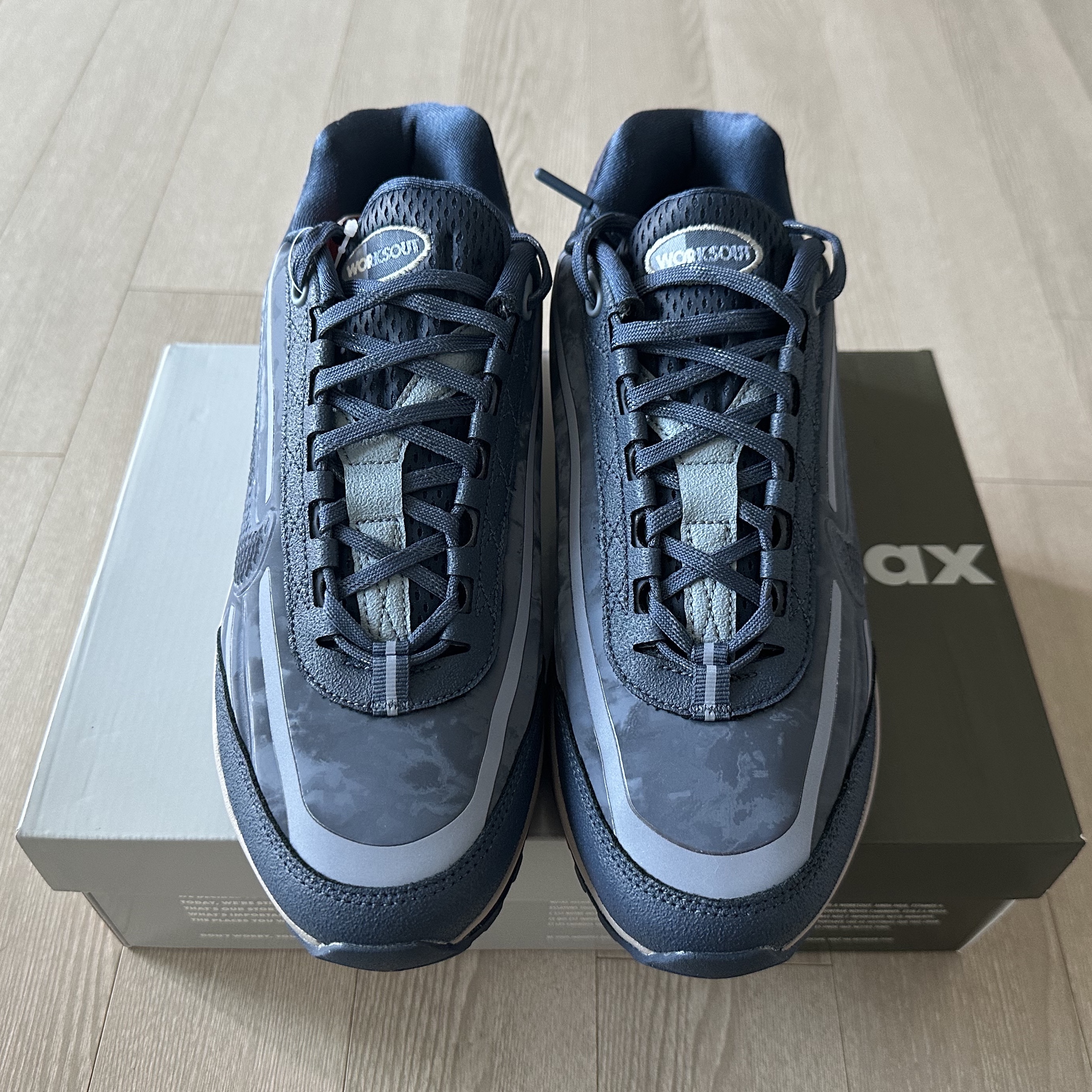 Nike x Worksout Air Max 95 Thunder Blue Summit White 착용 스타일 - 3
