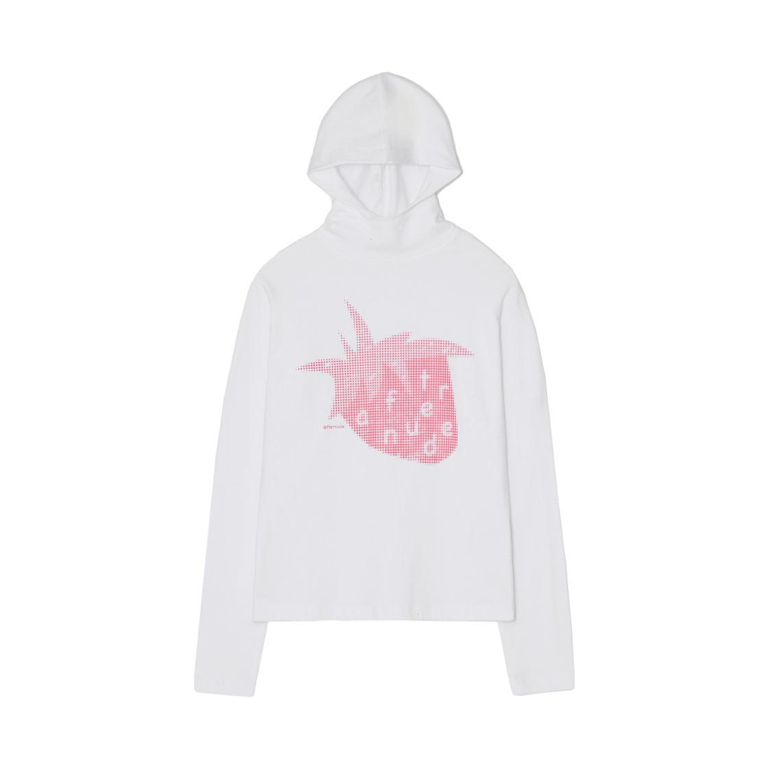 AFTERNUDE-029 Afternude Strawberry Hoodie White