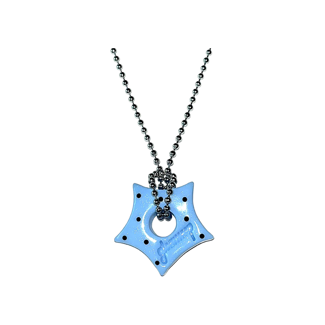 GMN21 Gleameep Gleaming Star Dot Necklace Blue