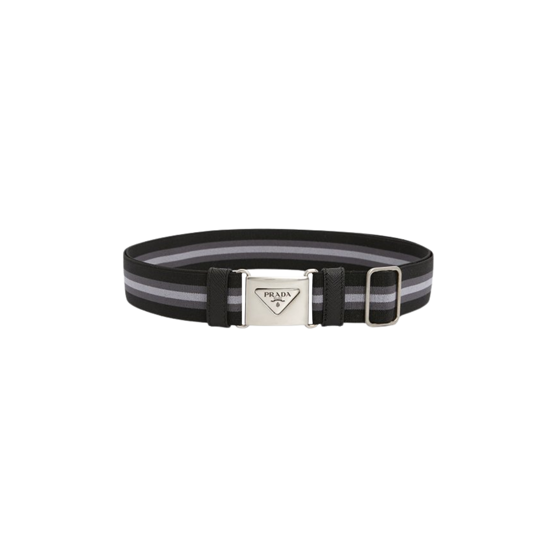 2CN082-2FJZ-F0T0I Prada Logo Casual Belt Black Grey