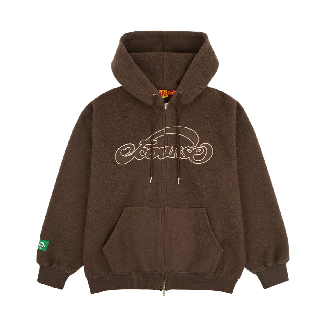 OW54JDU08 ofcoursewhynot Serene Reverse Hoody Zip_Brown