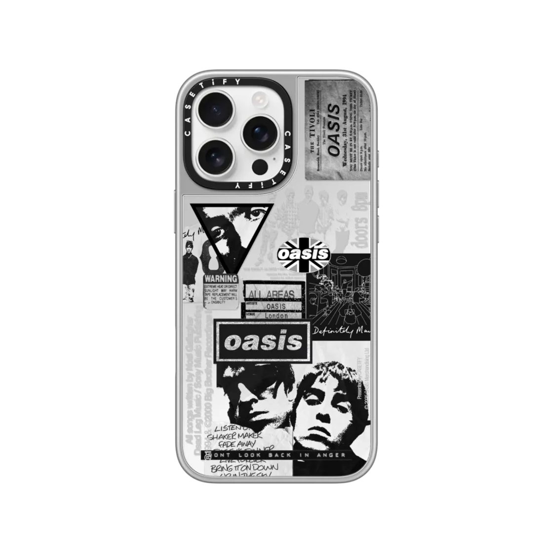 케이스티파이 x 오아시스 피스 오브 오아시스 맥세이프 미러 케이스 블랙 미러 블랙 범퍼(Casetify x Oasis Pieces of Oasis Magsafe Mirror Case Black Mirror Black Bumper) - 3