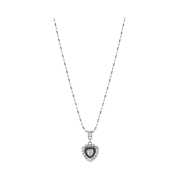 Gleameep Vintage Heart Lock Necklace Black