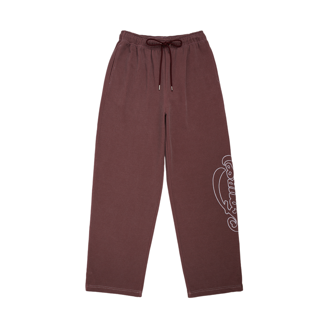 오브콜스와이낫 하아트펠트 피그먼트 스웨트 팬츠_버건디(ofcoursewhynot Heartfelt Pg Sweat Pants_Burgundy)
