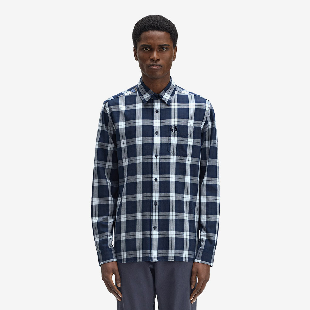 프레드 페리 타탄 트윌 셔츠 다크 에어포스(Fred Perry Tartan Twill Shirt Dark Airforce) - 2