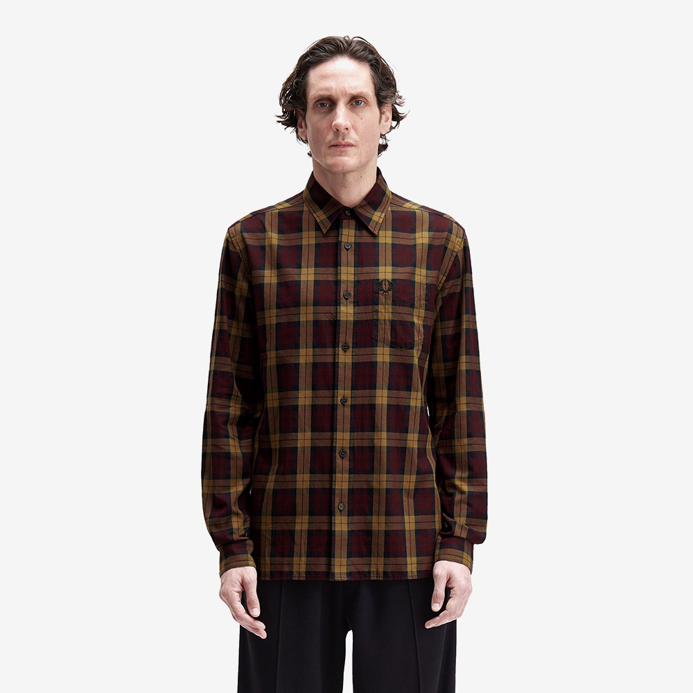 프레드 페리 타탄 트윌 셔츠 옥스블러드(Fred Perry Tartan Twill Shirt Oxblood) - 2