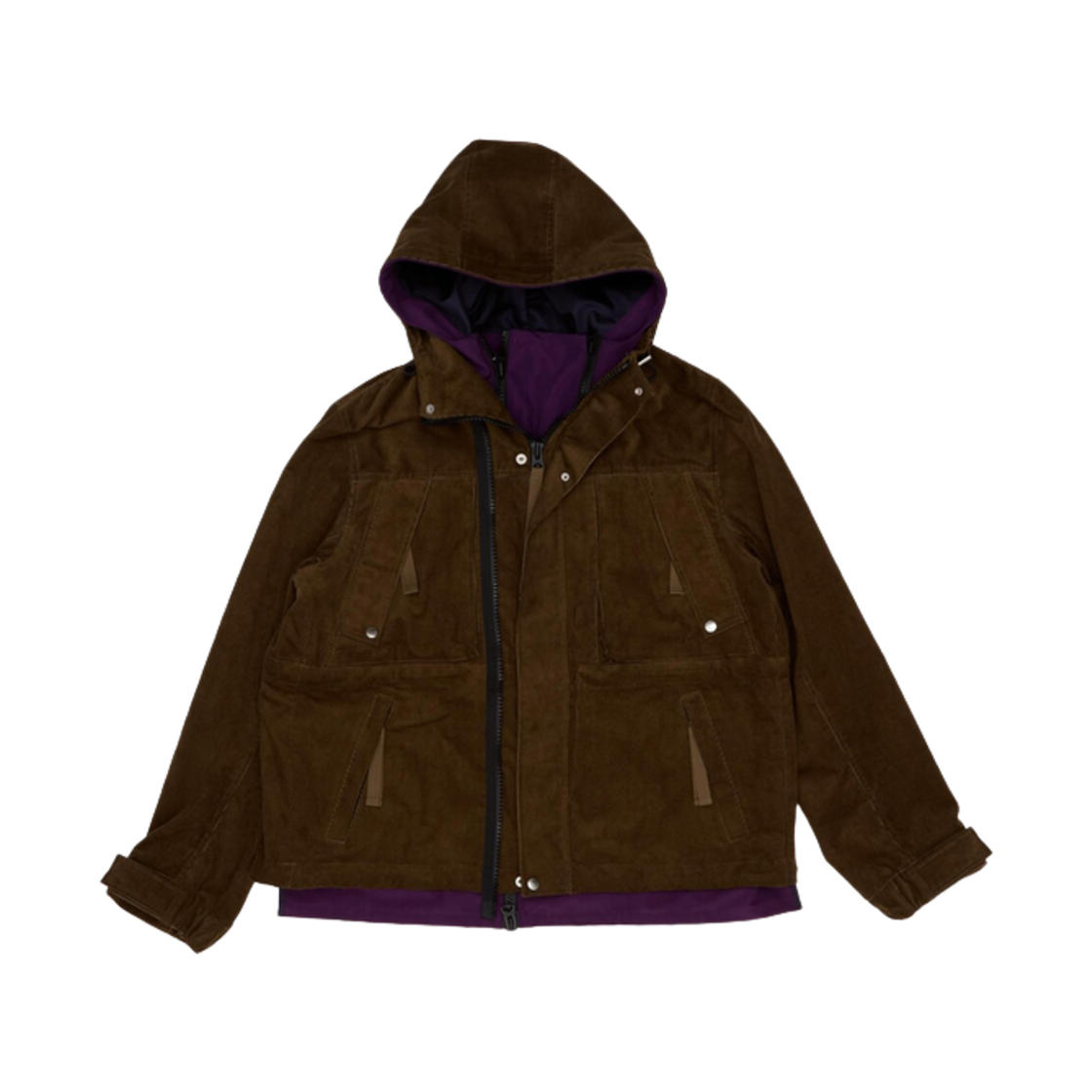 사카이 립 스탑 자켓 브라운(Sacai Rip Stop Jacket Brown) - 1
