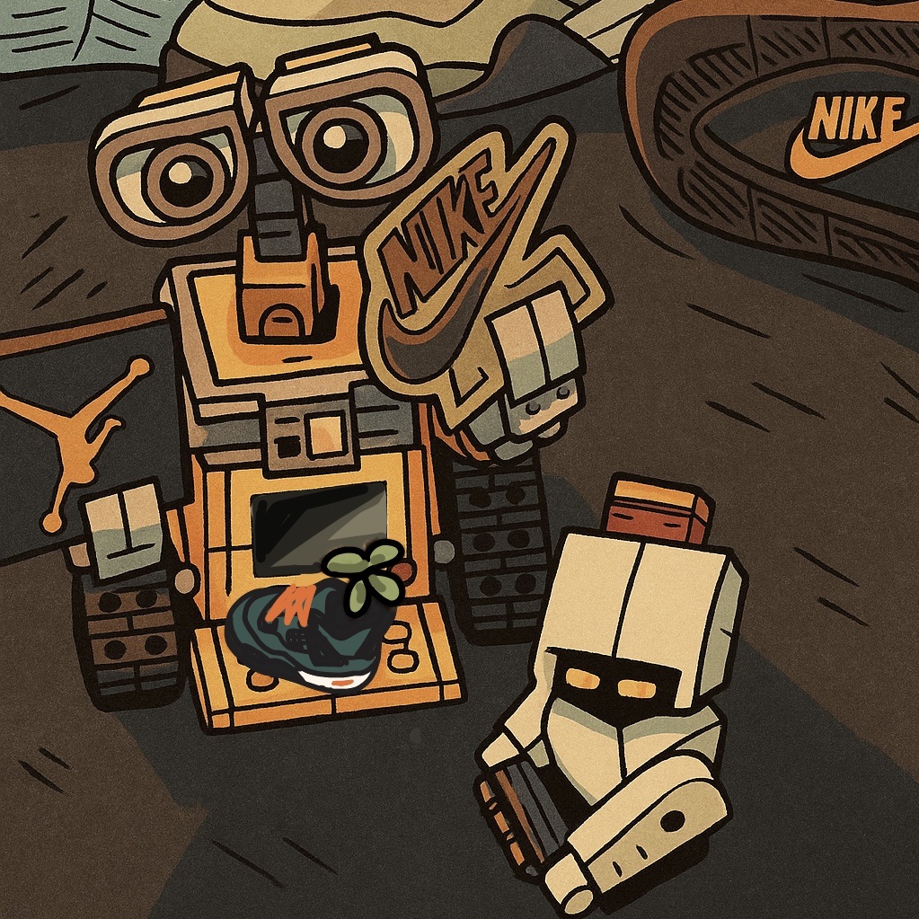 Jordan 4 x Undefeated Retro OG SP Deep Green and Clementine, Lego Disney WALL-E and EVE 착용 스타일 - 3