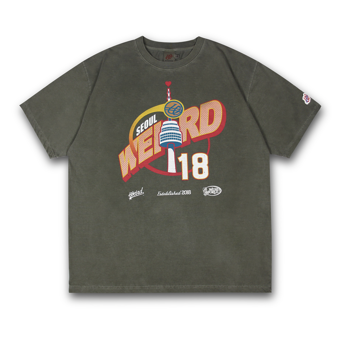 위얼드월드 위얼드 타워 피그먼트 티셔츠(Weird World Weird Tower Pigment T-Shirt)