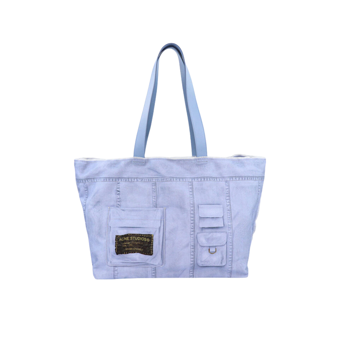 A10364-AAS Acne Studios Printed Tote Bag Sky Blue