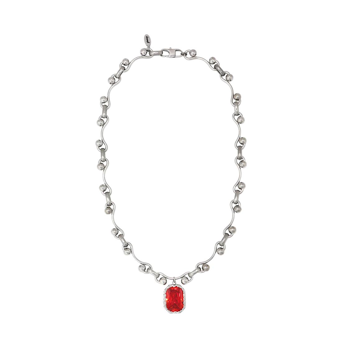 GMN31 Gleameep Mystic Wave Jewels Necklace Orange