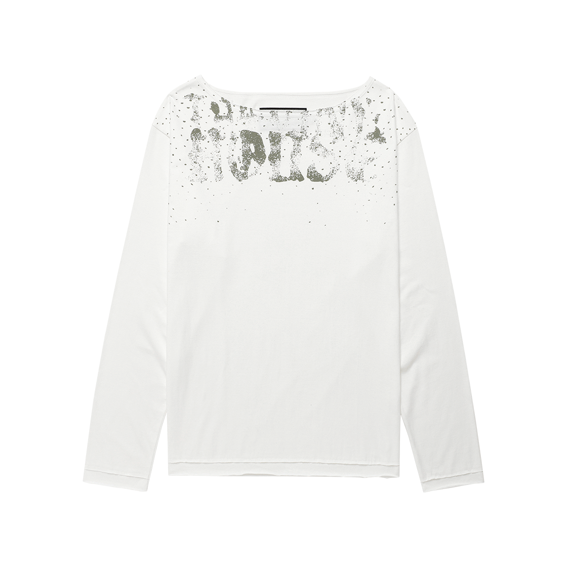 더바이닐하우스 루즈 핏 언밸런스 롱슬리브 티셔츠 화이트(Thevinylhouse Loose Fit Unbalance LS Tee White)