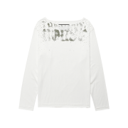 Thevinylhouse Loose Fit Unbalance LS Tee White