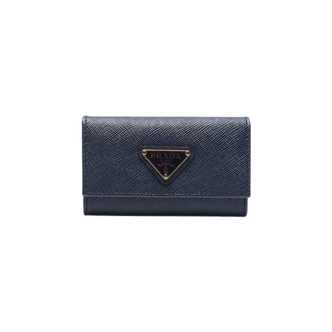 1PG222-2FMQ-F0216 Prada Tessuto Nylon Key Case Baltic Blue