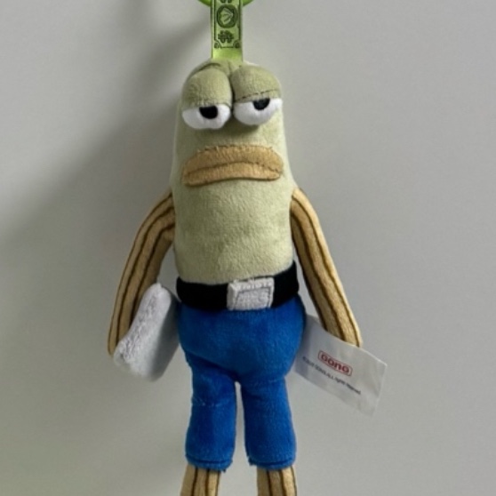 Pop Mart Bikini Bottom Buddies Whimsical Plush Working Fish (Opened Case) 착용 스타일