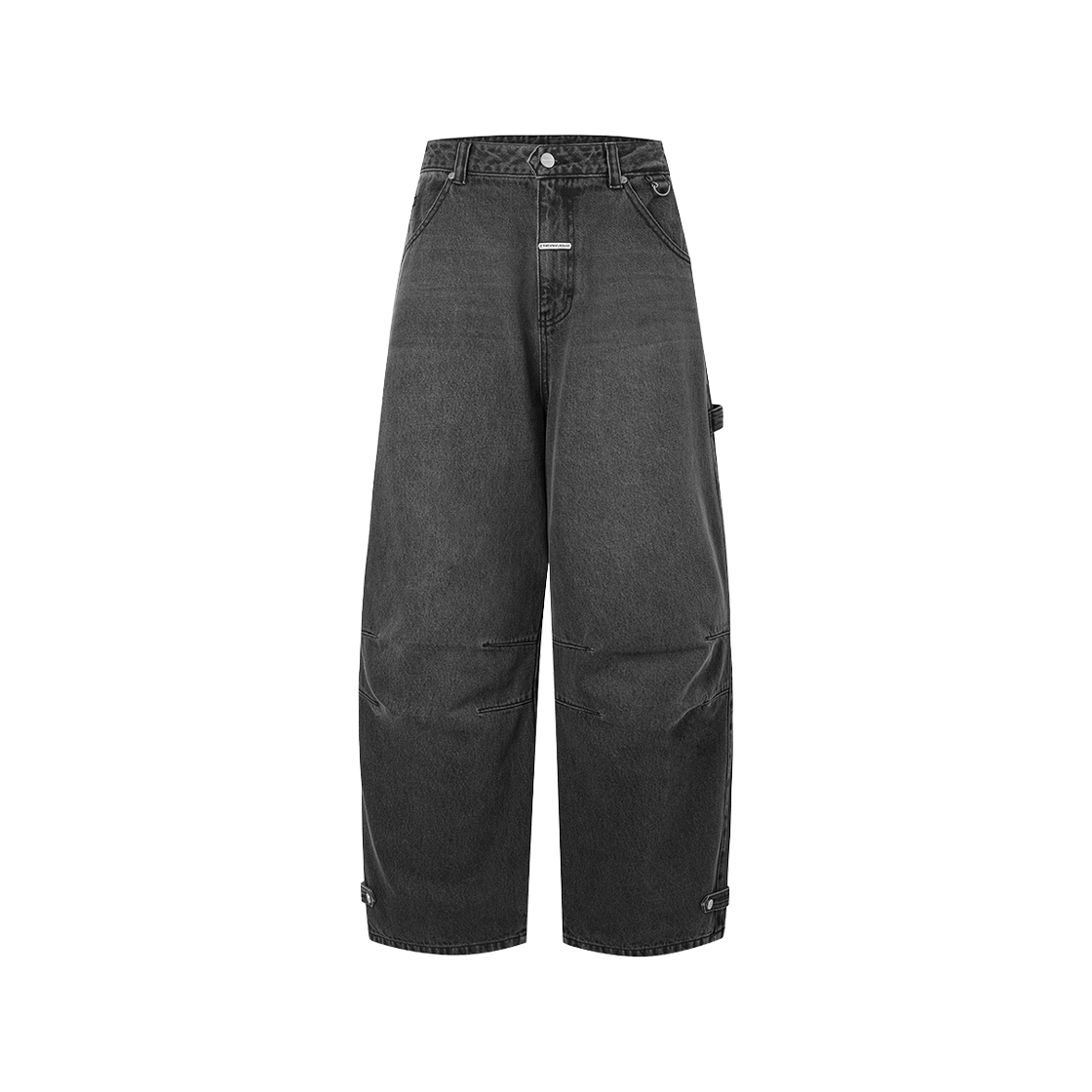 VH2FFUD115ABK Thevinylhouse Basic Wide Denim Pants Black