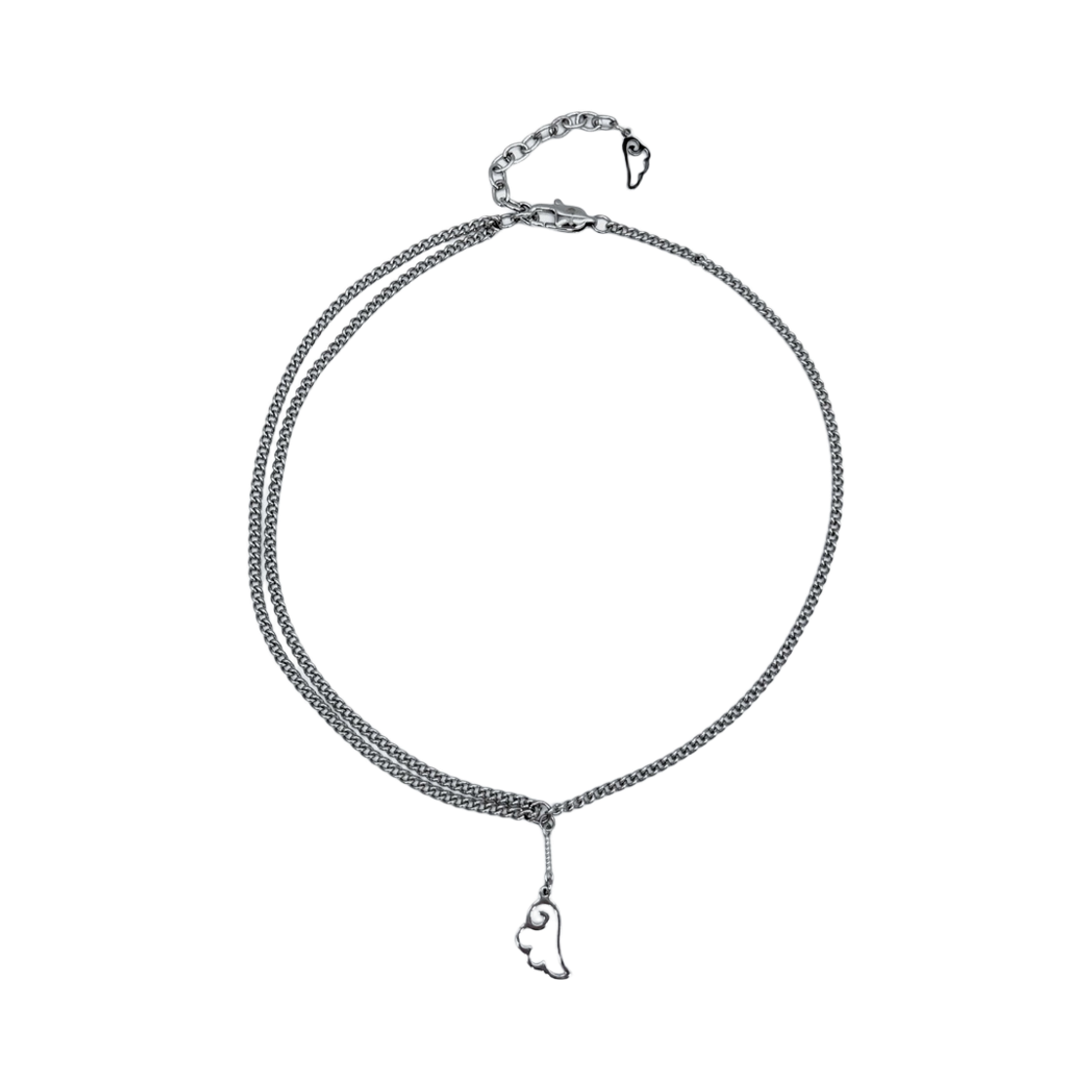 산리 엔젤 윙 더블 체인 네클리스(SANLI Angel Wing Double Chain Necklace)