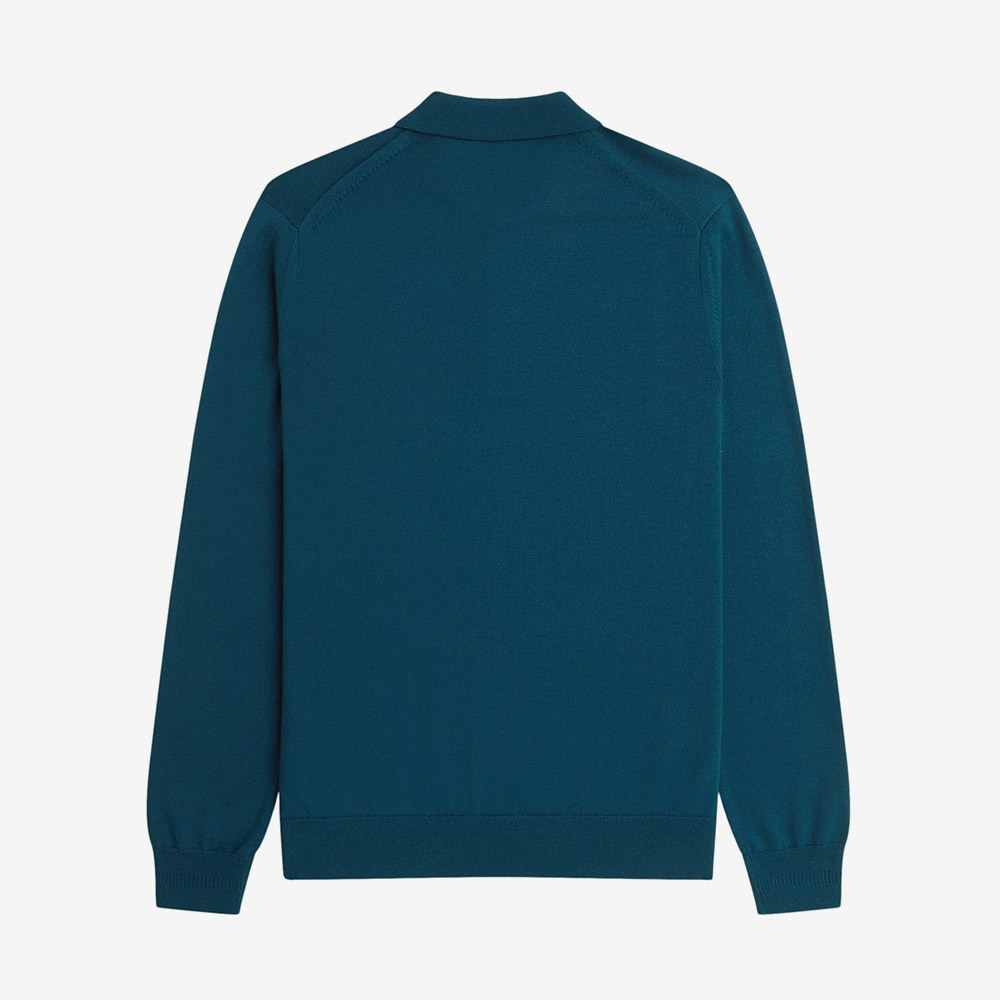 프레드페리 롱 슬리브 클래식 니트 셔츠 다크페트롤(Fred Perry Long Sleeve Classic Knitted Shirt Dark Petrol) - 6