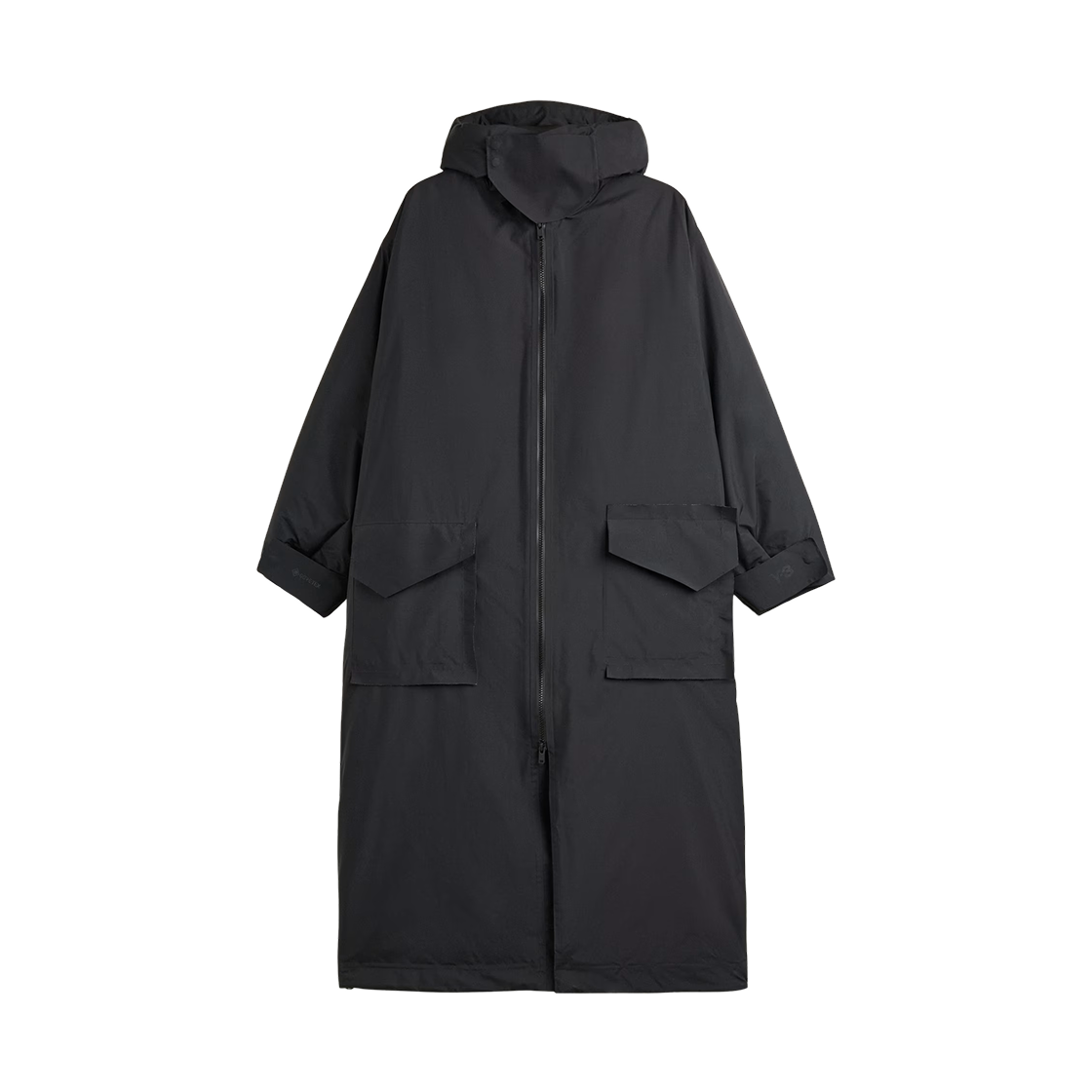 (W) Y-3 고어텍스 패디드 후디드 코트 블랙((W) Y-3 Gore-Tex Padded Hooded Coat Black)