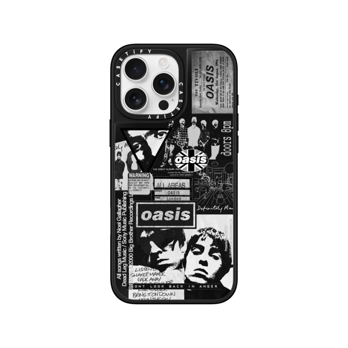 케이스티파이 x 오아시스 피스 오브 오아시스 맥세이프 미러 케이스 블랙 미러 블랙 범퍼(Casetify x Oasis Pieces of Oasis Magsafe Mirror Case Black Mirror Black Bumper) - 1