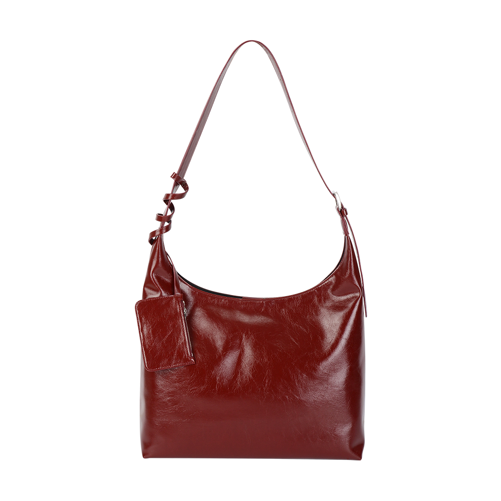 ANC-25FW001 Anoetic Classic Hobo Bag & Card Wallet Set Wine