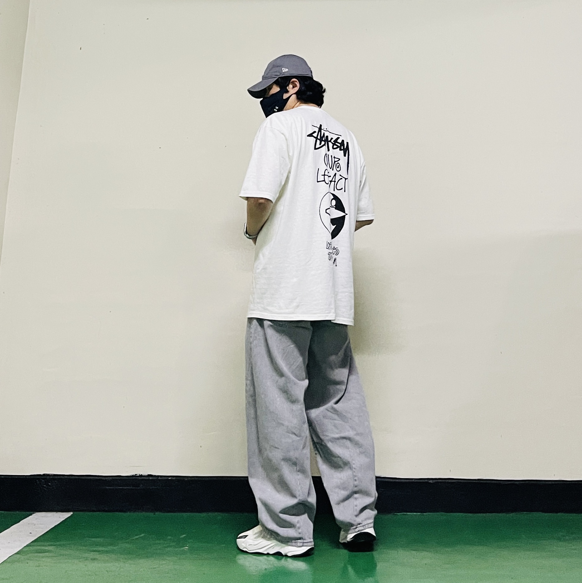 Stussy x Our Legacy Surfman Pigment Dyed T-Shirt Natural, Supreme Backpack Snow Camo - 25SS 착용 스타일 - 7