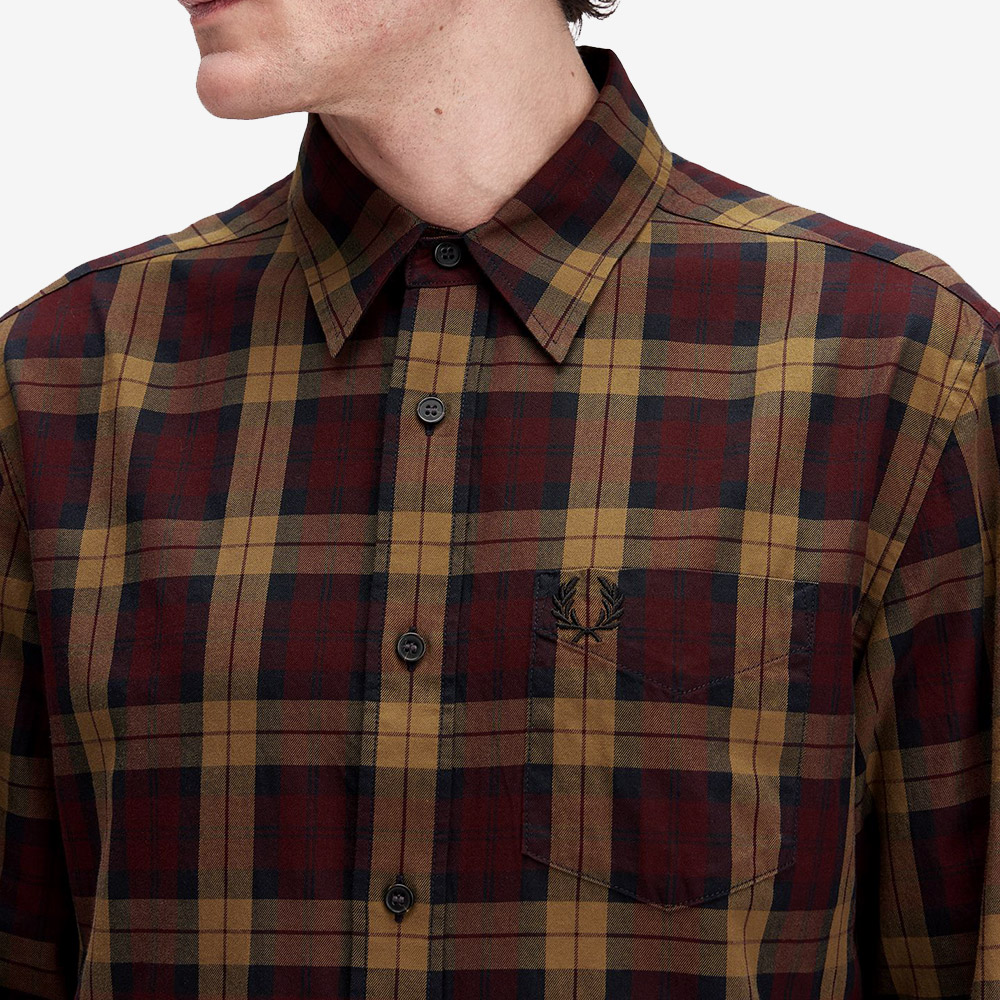 프레드 페리 타탄 트윌 셔츠 옥스블러드(Fred Perry Tartan Twill Shirt Oxblood) - 4