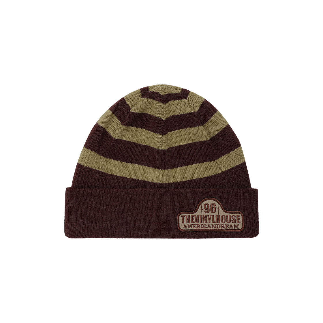 VH2FWUAB31APP Thevinylhouse Wappen Stripe Beanie Purple