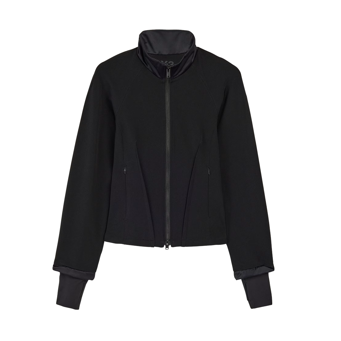 (W) Y-3 ํผํฐ๋ ํธ๋ํ ๋ธ๋((W) Y-3 Fitted Track Top Black)