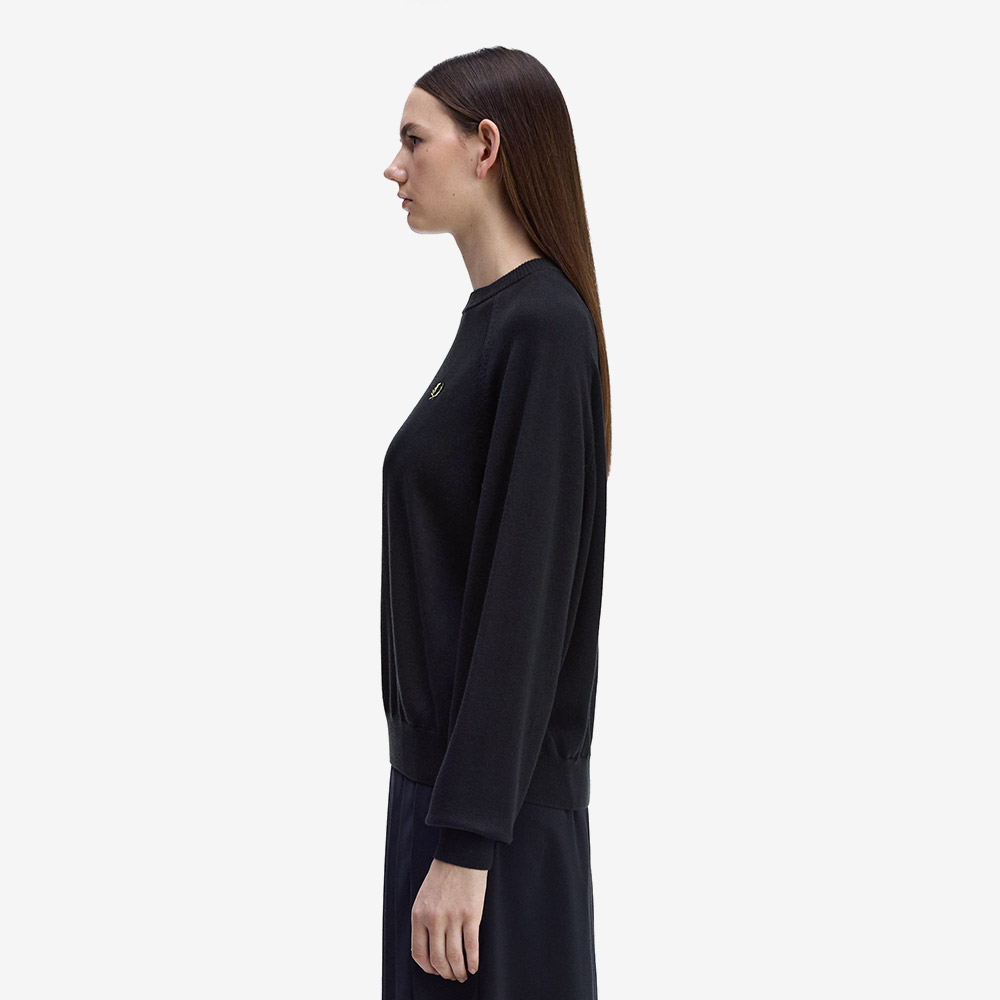 프레드 페리 우먼스 크루넥 니트 블랙(Fred Perry Womens Crew Neck Knit Black) - 3