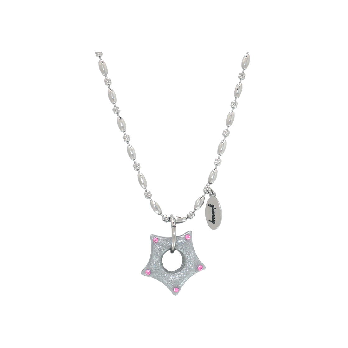 GMN13 Gleameep Gleaming Little Star Necklace Silver Bolt