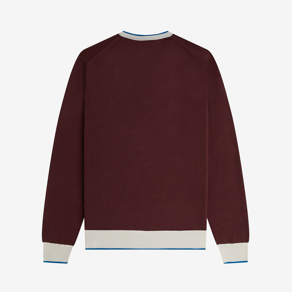 프레드 페리 컨트라스트 팁 니트 옥스블러드(Fred Perry Contrast Tipped Knit Oxblood) - 6