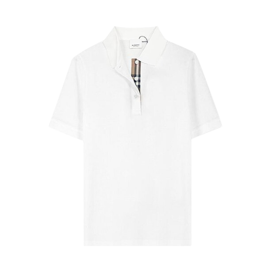 (W) 버버리 말레코 폴로 티셔츠 화이트((W) Burberry Malleco Polo Shirt White) - 1