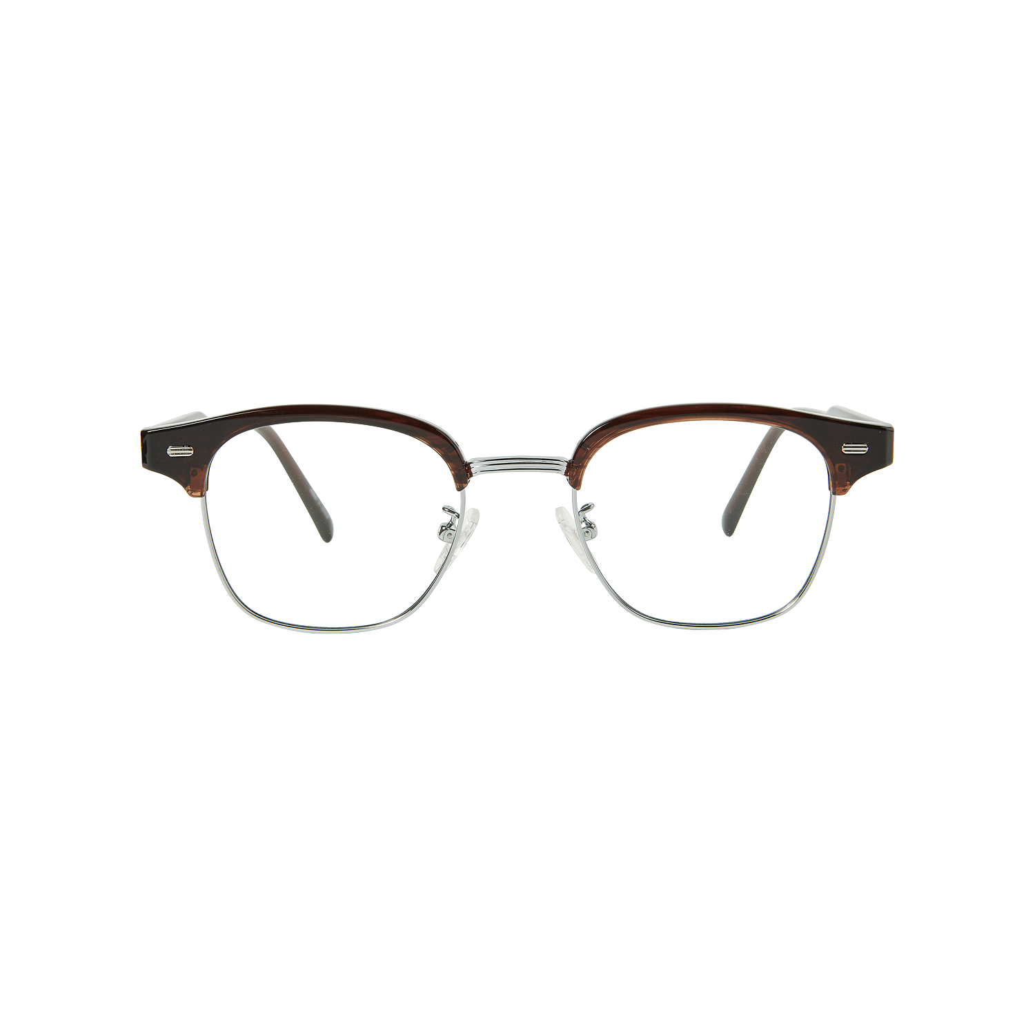 한글 에델 스퀘어 하금 브라운(Hangle Edel Square Half-Rim Brown)